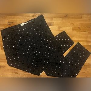 A New Day Black Polka Dot Cigarette Pant